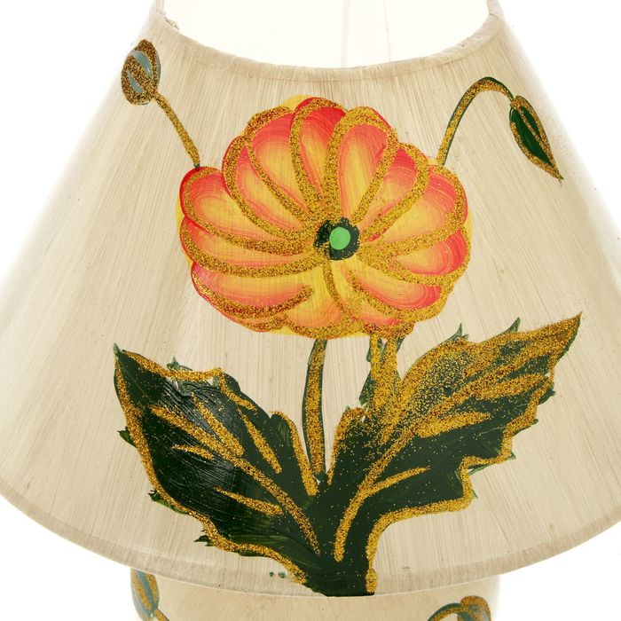 Лампа настольная с абажуром "Маки" 35х31х31 см