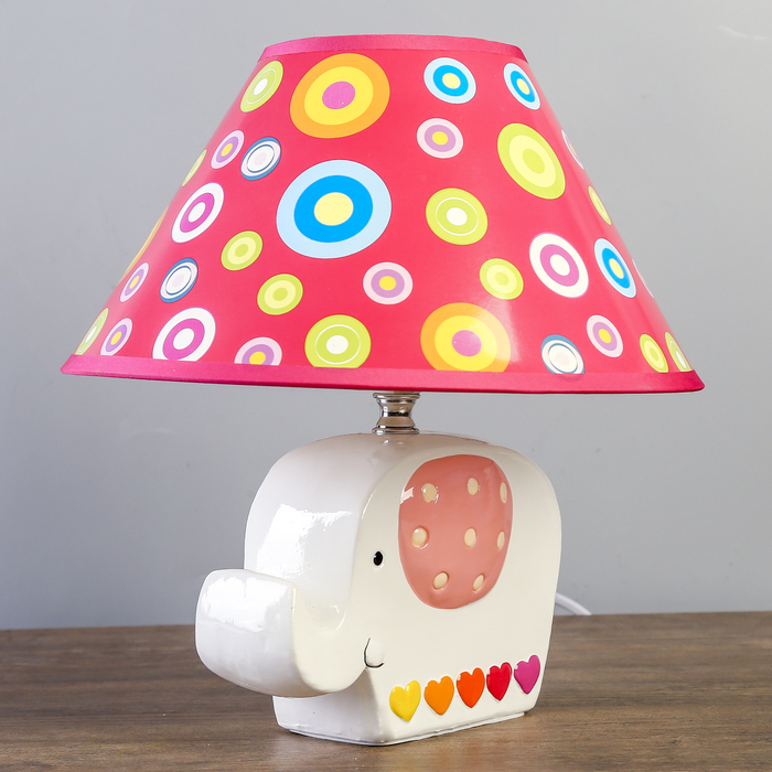 Лампа настольная с абажуром "Слонёнок" 30х20х20 см
