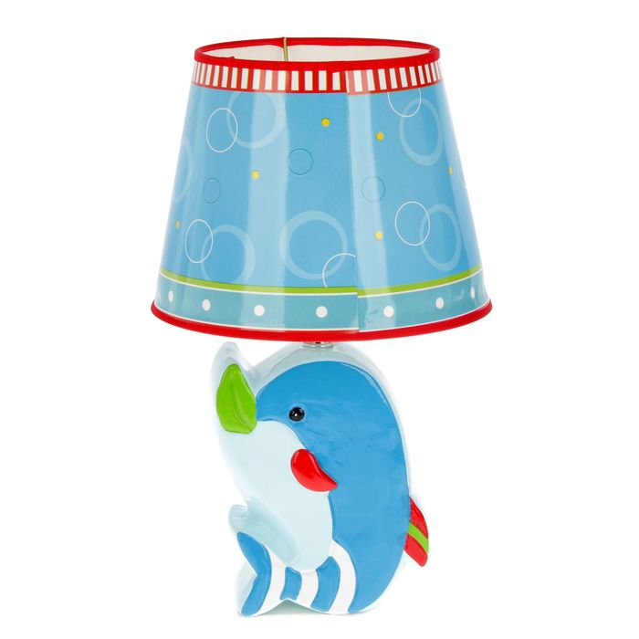 Лампа настольная с абажуром "Дельфинчик" 34х20х20 см
