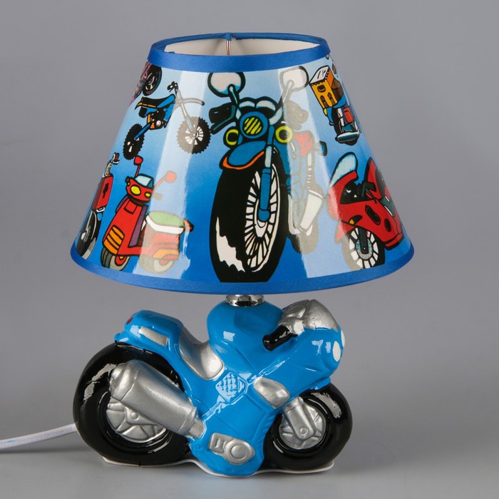 Лампа настольная с абажуром "Мотоцикл" МИКС 25х20х20 см