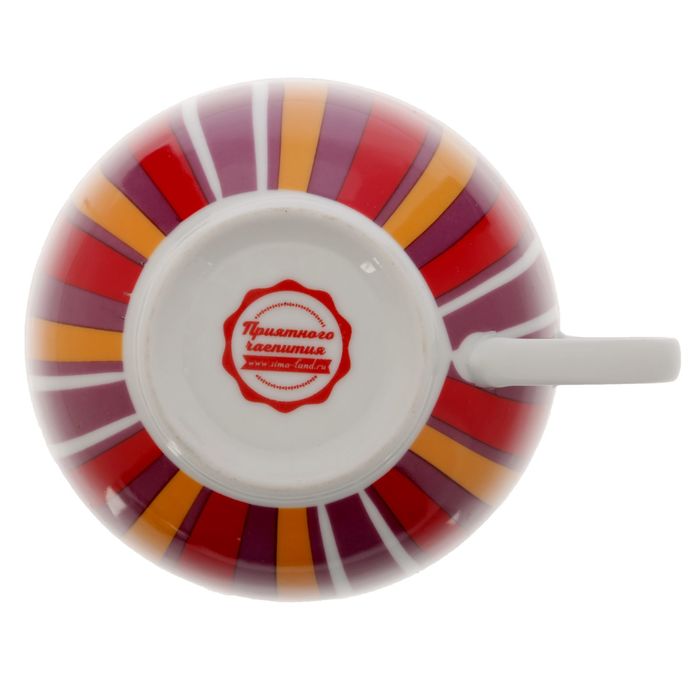 Чайный набор "Любимый дедушка", чайник 350 мл, кружка 200 мл, блюдце 15 см