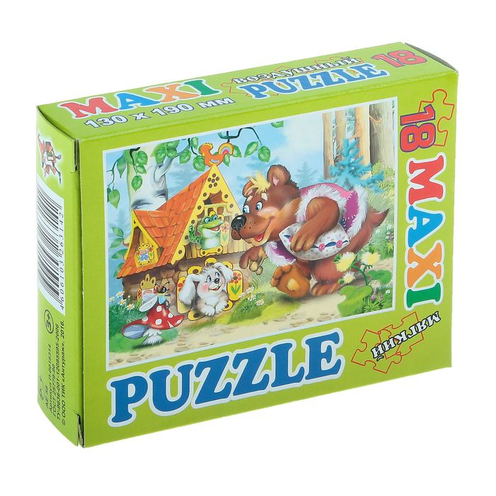 Макси-пазл «Теремок», 18 элементов