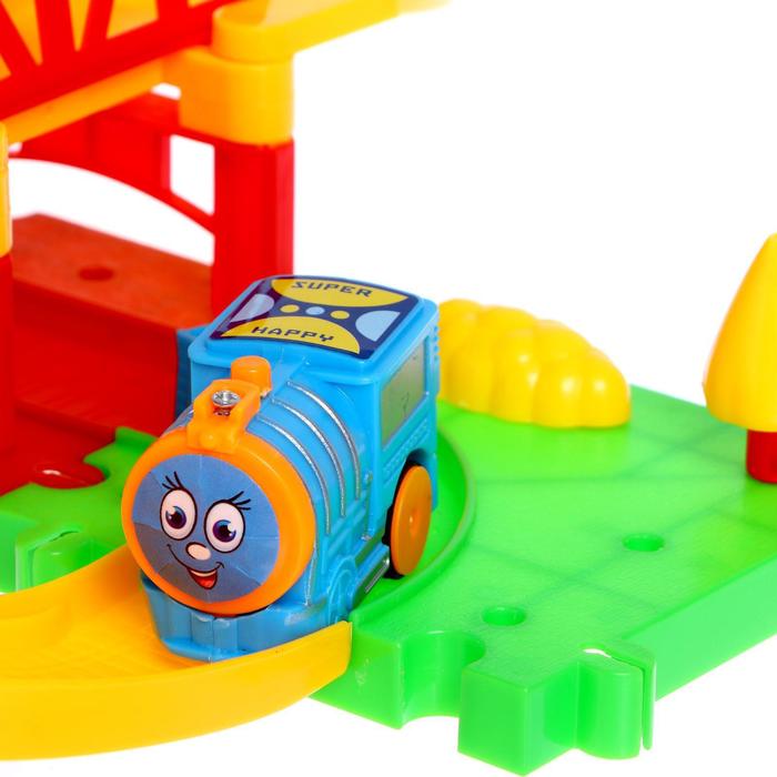 Железная дорога "Весёлое путешествие", работает от батареек