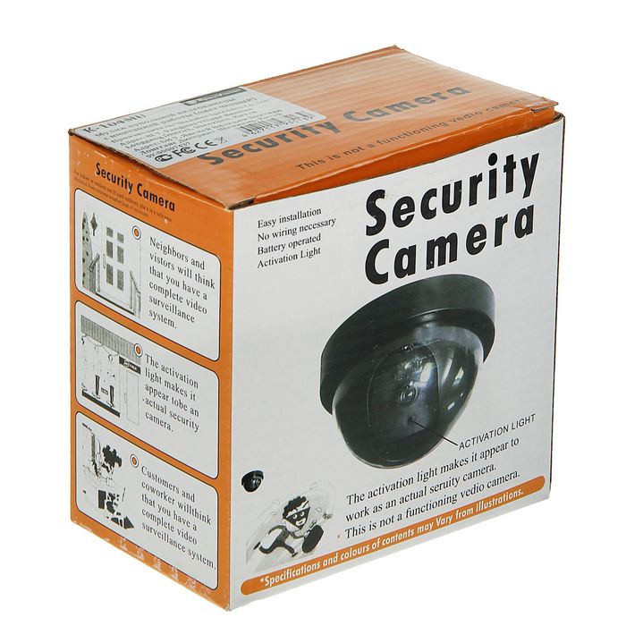 Муляж купольной видеокамеры К-104MU, черный, 2АА (не в компл.)