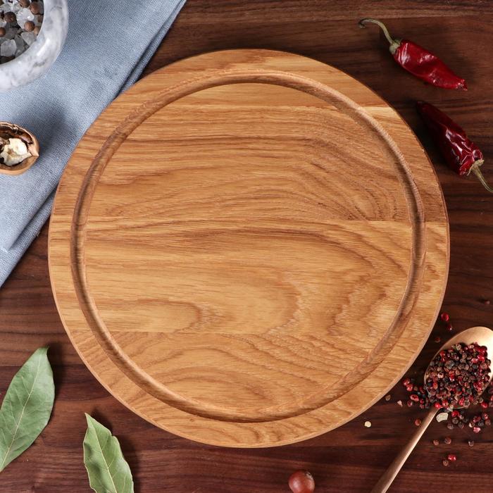 Доска "Для пиццы", 25 см, массив дуба