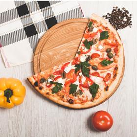 Доска для нарезки и подачи пиццы "Классическая", d-30 см, массив ясеня от Сима-ленд