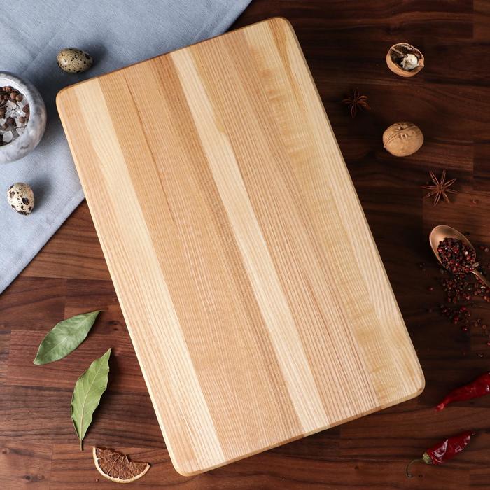 Доска разделочная, 40 х 25 х 4 см, массив дуба, ясеня