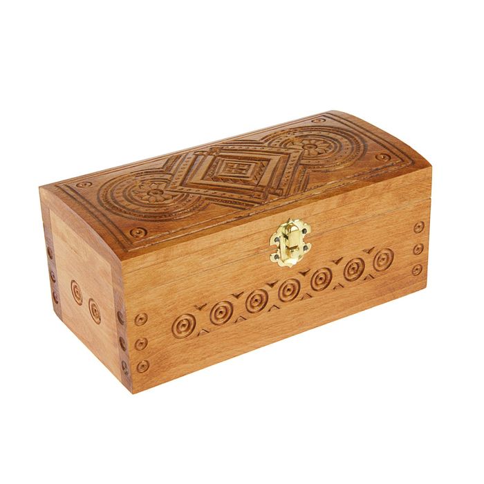 Сундучок резной деревянный "Орнамент", 21х11х9,5 см