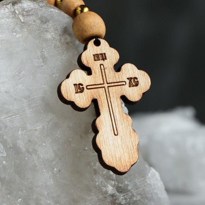 Четки деревянные, с крестиком, микс