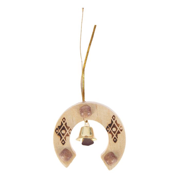 Подкова маленькая с колокольчиком "Счастливая"