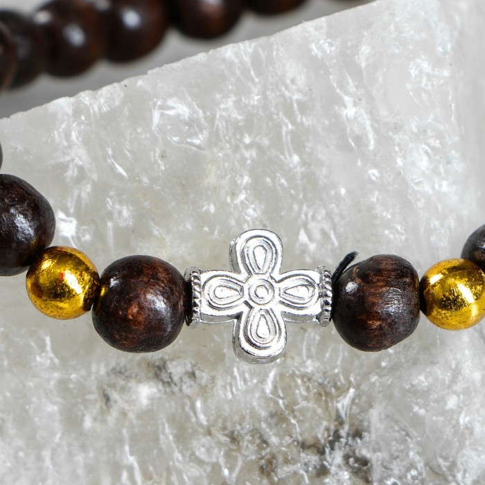 Браслет с металлическим крестиком