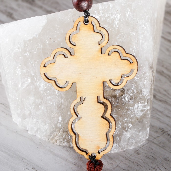 Подвеска-крестик деревянная, для авто