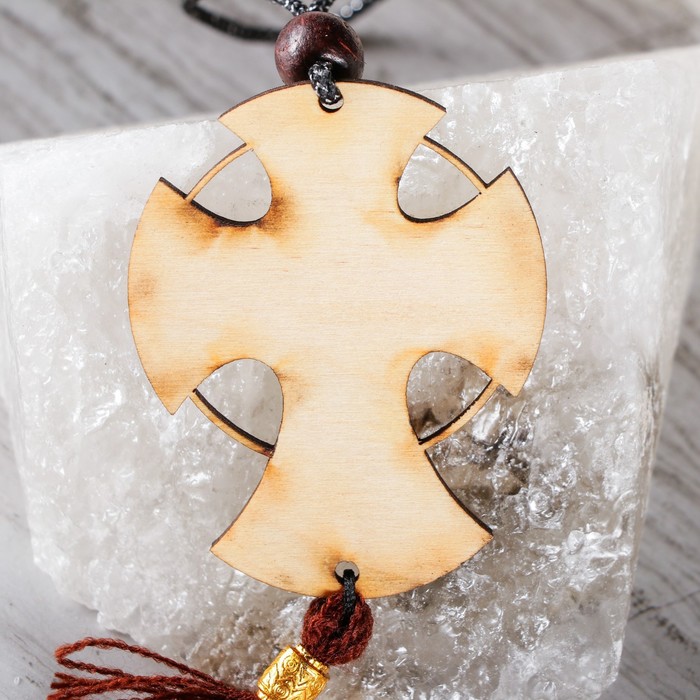 Подвеска-крестик деревянная, для авто