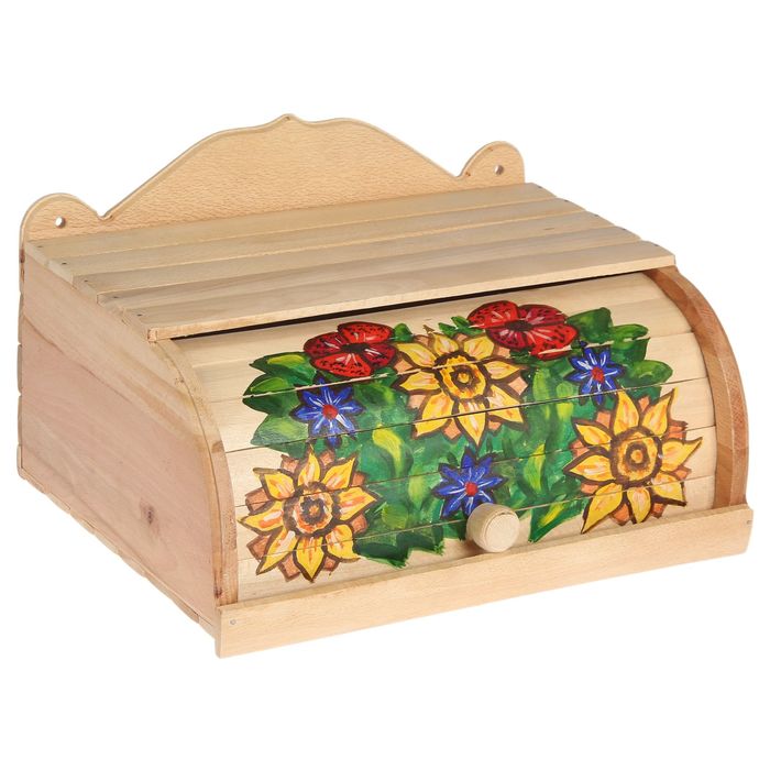 Хлебница деревянная расписная, микс