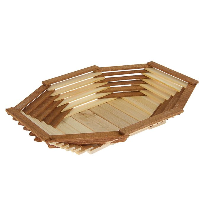 Фруктовница деревянная "Ярмарка", овальная