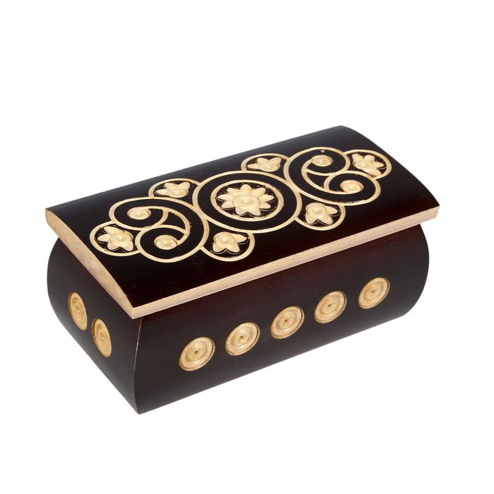 Шкатулка деревянная "Ювелирная", 8х16х8,5 см, №1