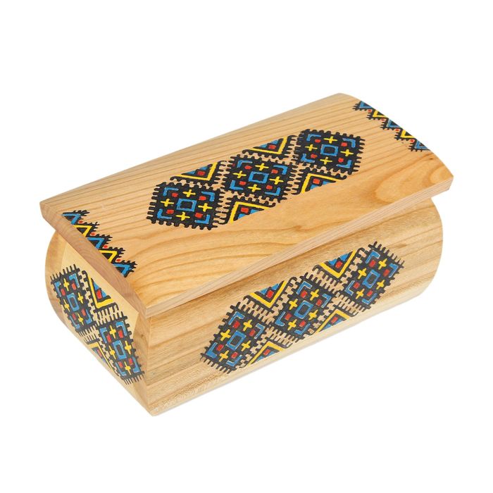 Шкатулка деревянная "Орнамент", 8х16х8,5 см, №5