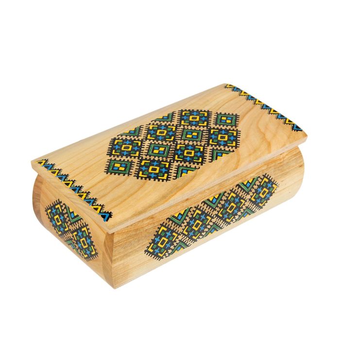 Шкатулка деревянная "Орнамент", 21х11х8,5 см, №5