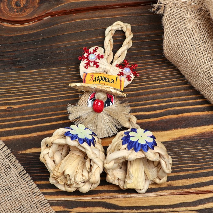 Домовичок "Здоровья!" с цветами