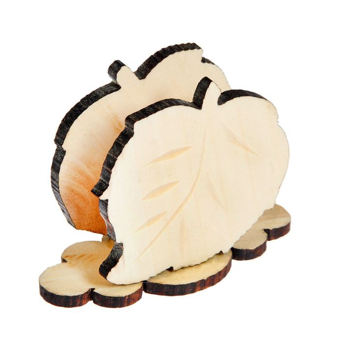 Салфетница деревянная "Листик"