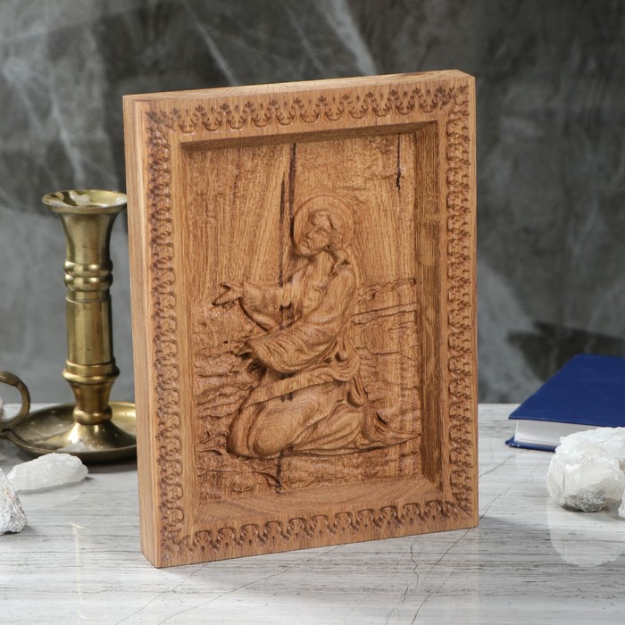 Резная икона "Молитва на оливной горе"