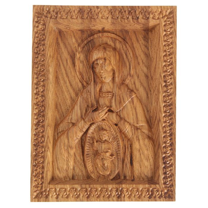 Резная икона Божией Матери "Помощница в родах"