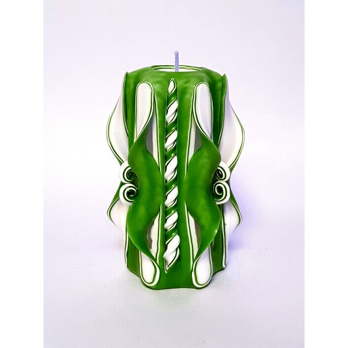 Свеча резная 10-11 см "Хамелеон", зеленое яблоко