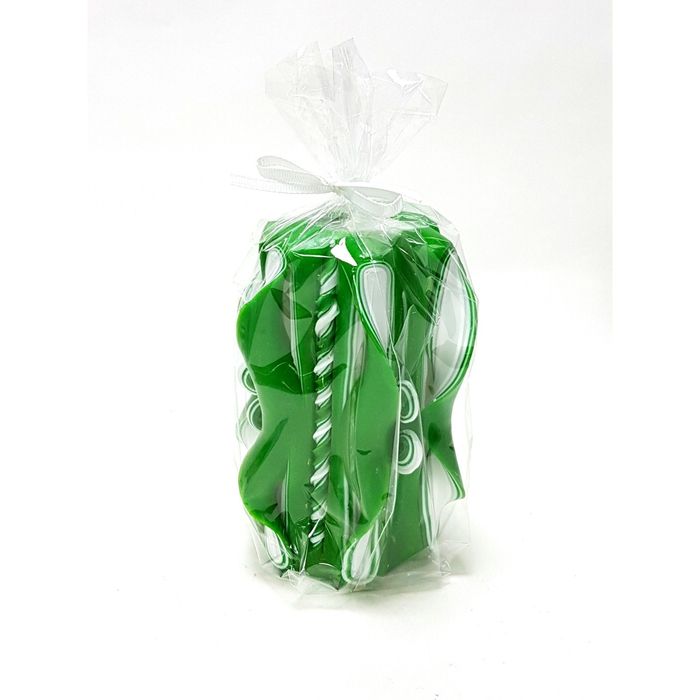 Свеча резная 10-11 см "Хамелеон", зеленое яблоко