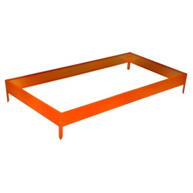Грядка оцинкованная, 195 × 100 × 15 см, оранжевая, Greengo Ош