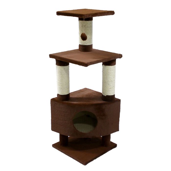 Комплекс на основании, 38,5 х 38,5 х 113 см, сизаль, микс цветов