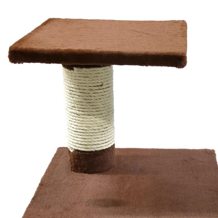 Комплекс на основании, 38,5 х 38,5 х 113 см, сизаль, микс цветов