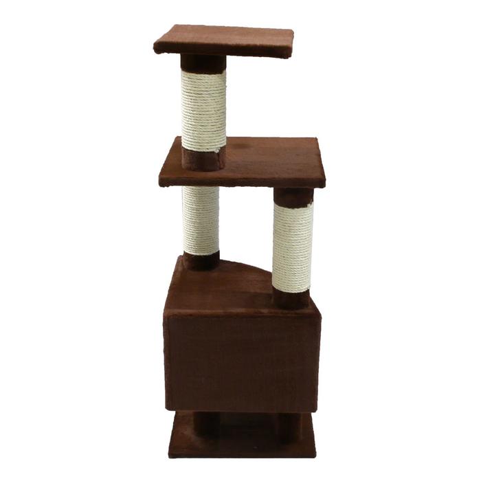 Комплекс на основании, 38,5 х 38,5 х 113 см, сизаль, микс цветов