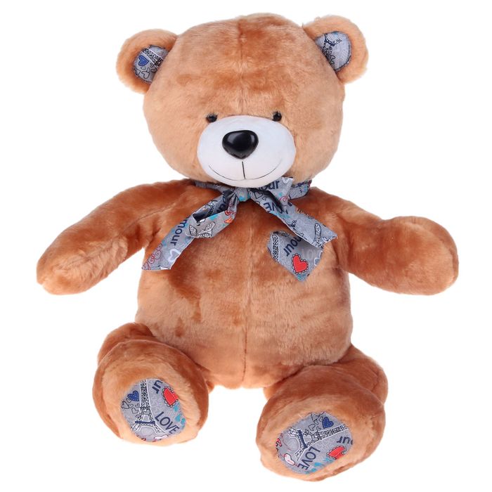 Мягкая игрушка "Медведь" со вставками, цвет коричневый