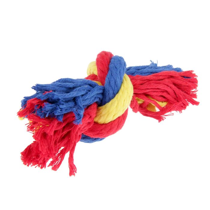 Игрушка канатная "Веревка" Зооник, ф16, 1 узел, 12-14 см