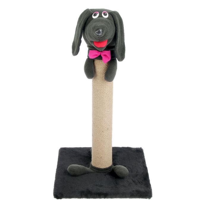 Когтеточка на подставке "Собака" Зооник, 34 х 34 х 65 см, пенька