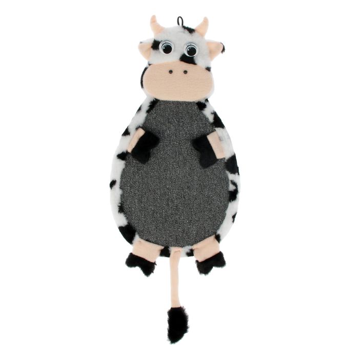 Когтеточка подвесная "Коровка" Зооник, 53 х 29 х 30 см, ковролин