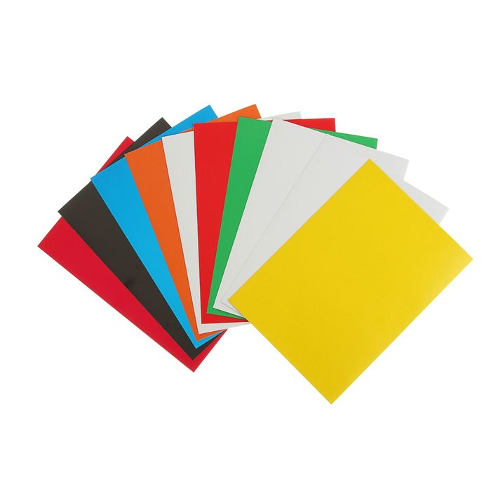 Картон цветной А4, 10 листов 8 цветов Koh-I-Noor 210 г/м2, ламинированный FK-KIN-7410