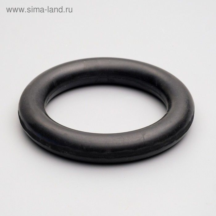 фото Игрушка "цельнорезиновое кольцо", большое, чёрное, 16 см зооник