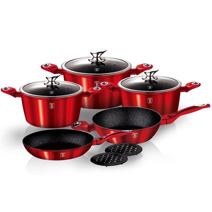 Набор посуды Burgundy Metallic Line, 10 предметов