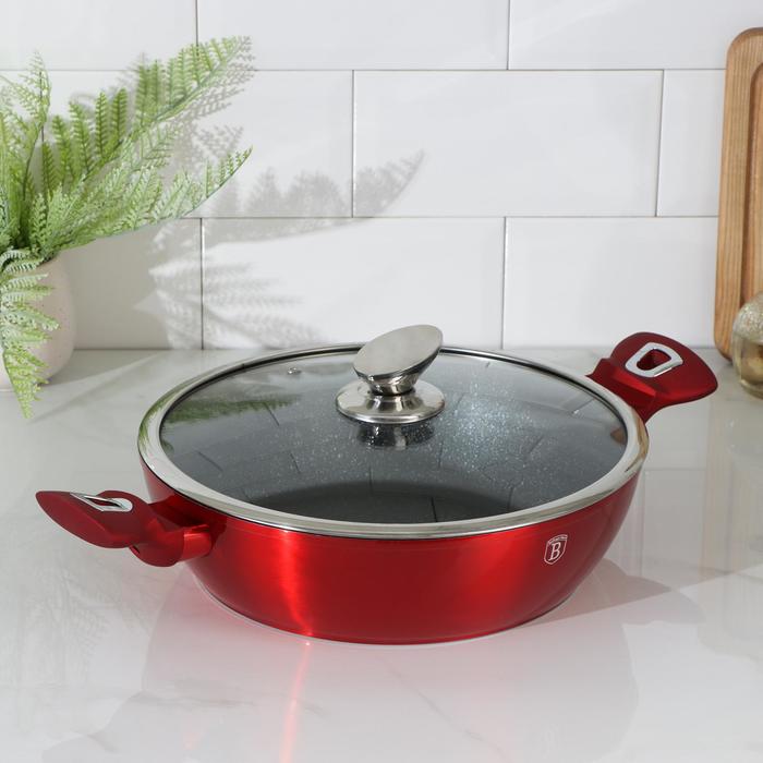 Сковорода с крышкой Burgundy Metallic Line, 28 см