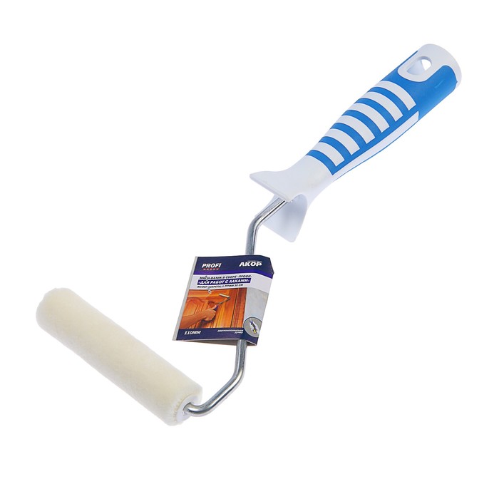 Мини-валик "АКОР" Профи, полиакрил, 110 мм, ручка d=6 мм, D=15 мм, ворс 4 мм, для лака