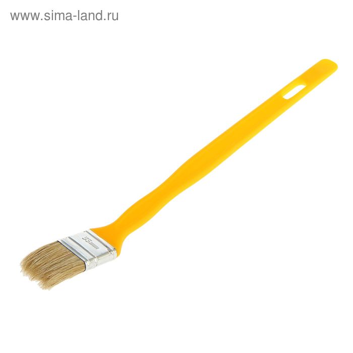Кисть радиаторная АКОР Эксперт, 35х10 мм, ручка пластик, натуральная щетина