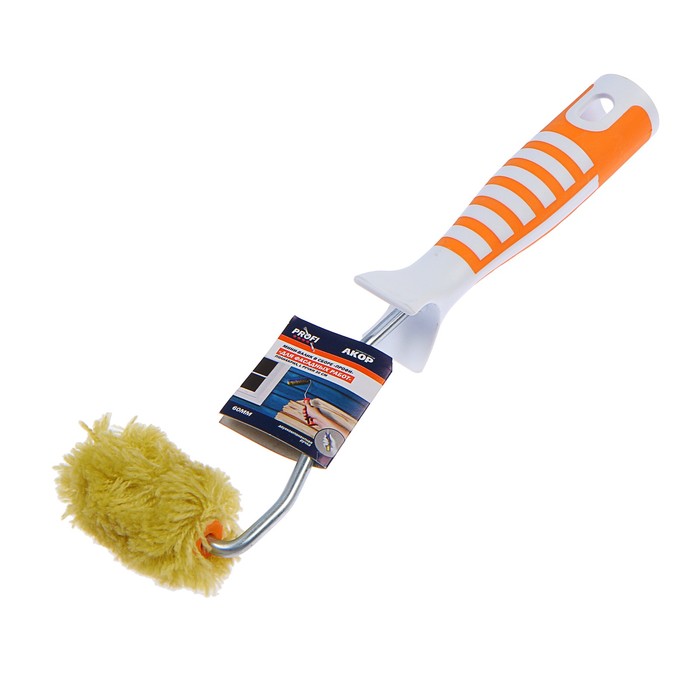 Мини-валик "АКОР" Профи, полиакрил, 60 мм, ручка d=6 мм, D=15 мм, ворс 18 мм, для фасада