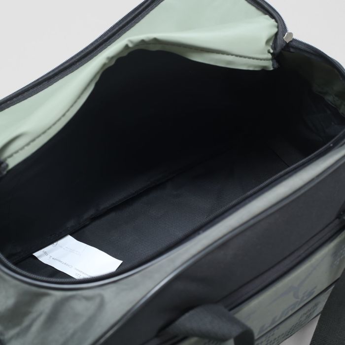 Сумка спортивная на молнии, 3 отдела, наружный карман, цвет чёрный хаки