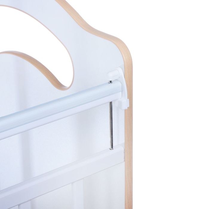 Детская кровать-трансформер Infanzia с поперечным маятником, цвет белый/оранжевый, дизайн боковых стенок МИКС