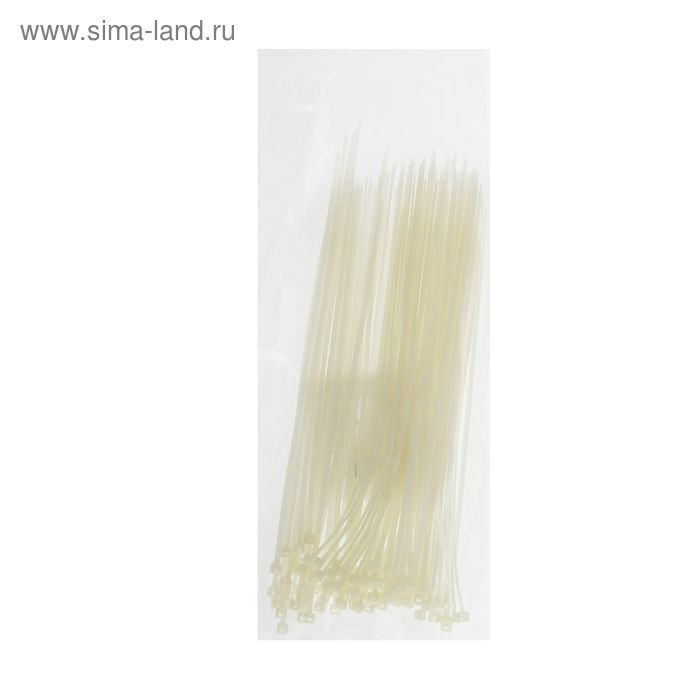 

Хомут-стяжки пластиковые, 2.5х200 мм, белые, упаковка 100 шт.