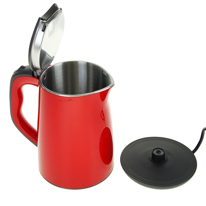 Чайник электрический Galaxy GL 0301, 2000 Вт, 1.5 л, автоотключение, красный