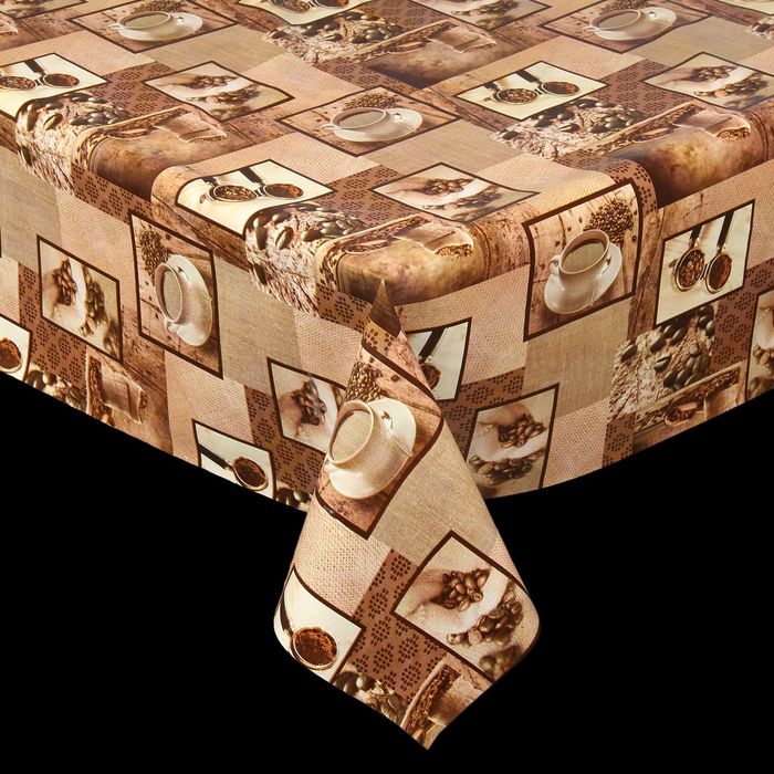 Клеенка столовая на нетканой основе "Кофе", рулон 20 м