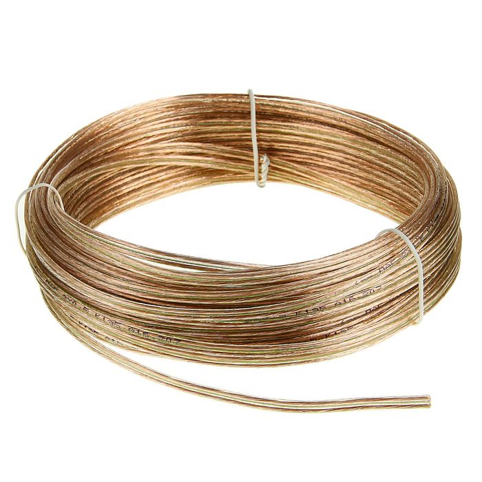 Акустический кабель Cablexpert CC-TC2x0,5-20M, прозрачный, 20 м, бухта