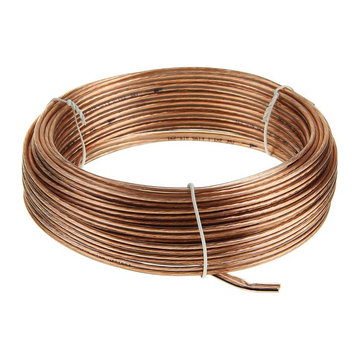 Акустический кабель Cablexpert CC-TC2x1,0-20M, прозрачный, 20 м, бухта